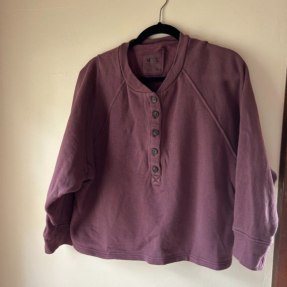 Madewell MWL Purple Sweatshirt Medium - Picture 1 of 2